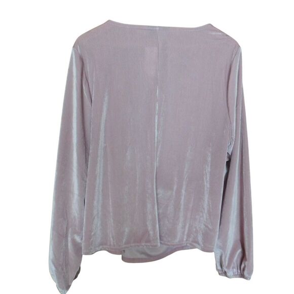 NEW Lane Bryant‎ Blouse Top Sz 22/24 Wrap Velvet Long Sleeves Party Formal - Picture 5 of 6